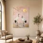 Zarte Kraniche im Morgenlicht, Leinwand oder Fine Art Print