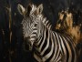Elegantes Zebra Motiv als Leinwand oder Fine Art Print