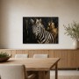 Elegantes Zebra Motiv als Leinwand oder Fine Art Print