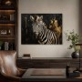 Elegantes Zebra Motiv als Leinwand oder Fine Art Print