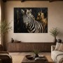 Elegantes Zebra Motiv als Leinwand oder Fine Art Print