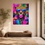 Leopard mit Sonnenbrille als Modernes Wandbild oder Acrylbild