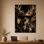 Elegantes Hirschmotiv als Poster oder Acryl mit Goldakzenten