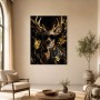Elegantes Hirschmotiv als Poster oder Acryl mit Goldakzenten