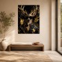 Elegantes Hirschmotiv als Poster oder Acryl mit Goldakzenten