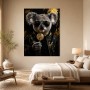 Elegantes Koala Motiv als Poster oder Leinwand mit Goldakzenten