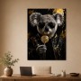 Elegantes Koala Motiv als Poster oder Leinwand mit Goldakzenten