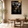 Elegantes Koala Motiv als Poster oder Leinwand mit Goldakzenten