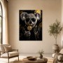 Elegantes Koala Motiv als Poster oder Leinwand mit Goldakzenten
