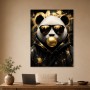 Goldener Panda als Wandbild oder Kunstdruck mit urbanem Stil