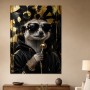 Stylischer Erdmännchen Look als Poster oder Leinwand