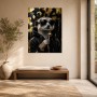 Stylischer Erdmännchen Look als Poster oder Leinwand