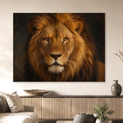 Majestätischer Löwe als Kunstdruck und Wandbild für stilvolle Räume