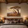 Giraffen in der Savanne, Kunstdruck oder Leinwandbild