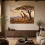 Giraffen in der Savanne, Kunstdruck oder Leinwandbild
