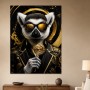 Eleganter Lemur mit Goldbrille als Wandbild oder Fine Art Print