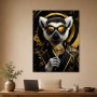 Eleganter Lemur mit Goldbrille als Wandbild oder Fine Art Print