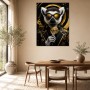 Eleganter Lemur mit Goldbrille als Wandbild oder Fine Art Print