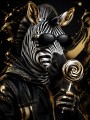 Exotisches Zebra mit Sonnenbrille als Kunstwerk oder Poster