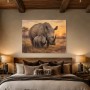 Majestätische Nashörner im Sonnenuntergang, Leinwand und Fine Art Print