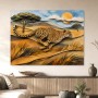 Eleganter Gepard in goldener Savanne, Leinwand oder Fine Art Print