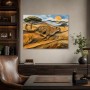 Eleganter Gepard in goldener Savanne, Leinwand oder Fine Art Print