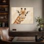 Giraffenporträt als Wandbild oder Kunstdruck mit sanfter Natürlichkeit