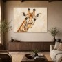 Giraffenporträt als Wandbild oder Kunstdruck mit sanfter Natürlichkeit