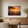 Savanne bei Sonnenuntergang als Leinwandbild oder Kunstdruck