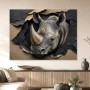 Rhino im Papierrelief, Wandbild oder Fine Art Print