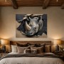 Rhino im Papierrelief, Wandbild oder Fine Art Print