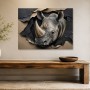 Rhino im Papierrelief, Wandbild oder Fine Art Print