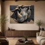 Rhino im Papierrelief, Wandbild oder Fine Art Print