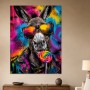 Bunter Esel mit Sonnenbrille, Modernes Wandbild oder Pop Art Kunstdruck