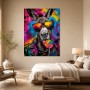 Bunter Esel mit Sonnenbrille, Modernes Wandbild oder Pop Art Kunstdruck