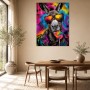 Bunter Esel mit Sonnenbrille, Modernes Wandbild oder Pop Art Kunstdruck