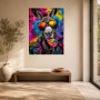 Bunter Esel mit Sonnenbrille, Modernes Wandbild oder Pop Art Kunstdruck