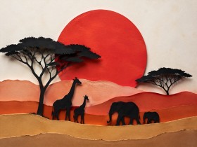 Afrikanische Savanne als Wandbild oder Poster
