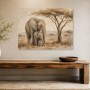 Sanfte Elefanten in der Savanne, Leinwand oder Kunstdruck
