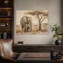 Sanfte Elefanten in der Savanne, Leinwand oder Kunstdruck