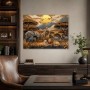Safari Tierwelt als Wandbild oder Leinwandbild in warmen Goldtönen