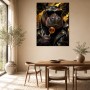 Hipster-Hippo als Modernes Wandbild oder Fine Art Print