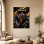 Hipster-Hippo als Modernes Wandbild oder Fine Art Print