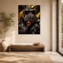 Hipster-Hippo als Modernes Wandbild oder Fine Art Print