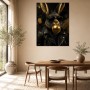 Modernes Wandbild oder Acrylbild mit stylischem Hasenporträt