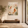 Koi und Lotus als Kunstdruck oder Gallery Print in sanfter Bewegung