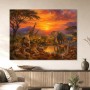Safari Sonnenuntergang als Leinwand oder Fine Art Print