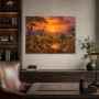 Safari Sonnenuntergang als Leinwand oder Fine Art Print