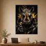 Rhino in Gold: Poster oder Fine Art Print mit urbaner Präsenz