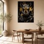Rhino in Gold: Poster oder Fine Art Print mit urbaner Präsenz
